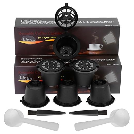 Lictin 6Pcs Cápsulas Filtros de Café Recargable Reutilizable para Nespresso