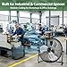 OLIXIS 20'' Industrial High-Velocity Floor Fan, 3-Speed Metal Fan with Carry Handle, Quiet Standing Drum Fan with 120°Adjustable Tilt, Max 3522 CFM for Garages, Workshops, Large Commercial Spaces