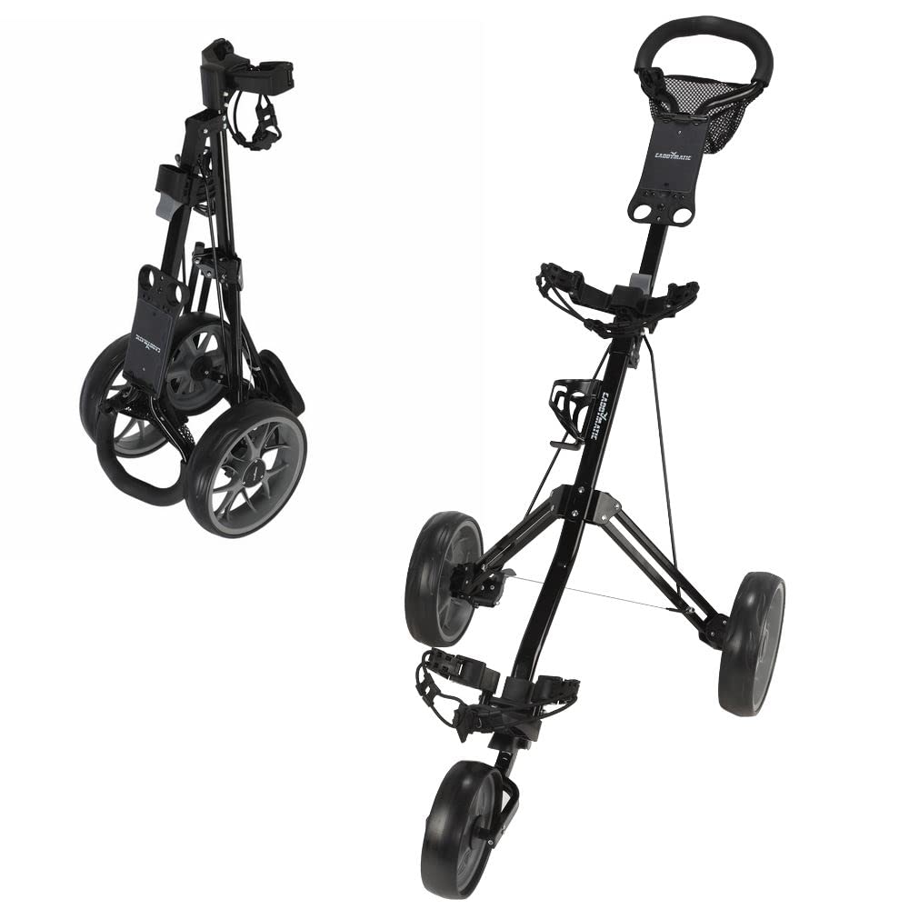 Golf Pro Lite Carrito DE Golf DE 3 Ruedas Negro/Gris