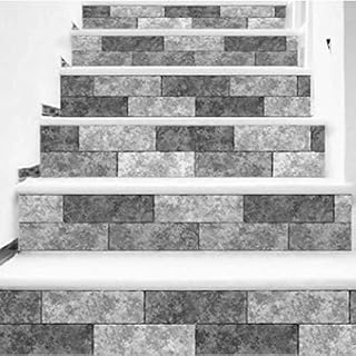 Atyhao Stair Sticker - Simulation Brick Grain Pattern Stair Sticker Self-Adhesive Wall Decal Floor Sticker Home Decor(18x100cm)