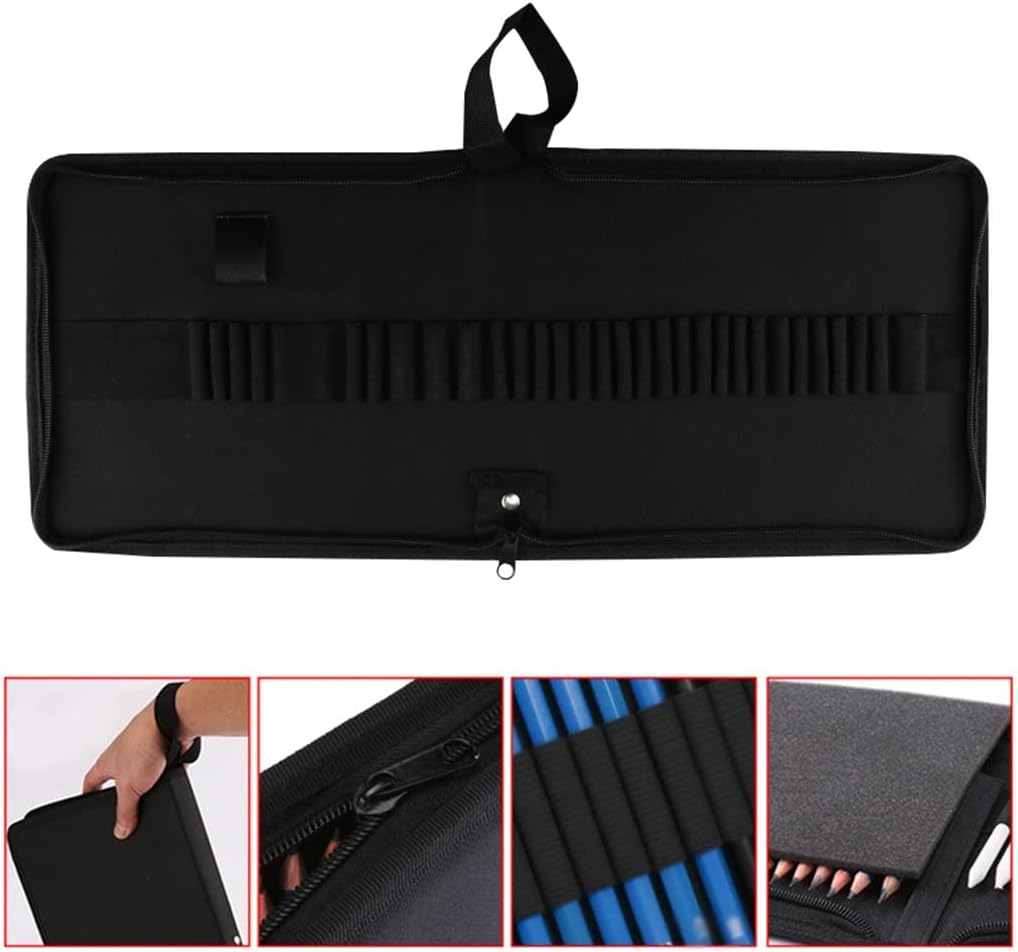 Professional Sketch Pencil Set 35/71/96/145 PCS Drawing Kit Charcoal Oil Colored Pencils for Students Painting Art Supplies(96pcs)