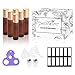 PrettyCare Essential Oil Roller Bottles - 10ml Amber Glass, 6 Pack, 2 Extra Stainless Steel Balls, 12 Labels, Opener, Funnels