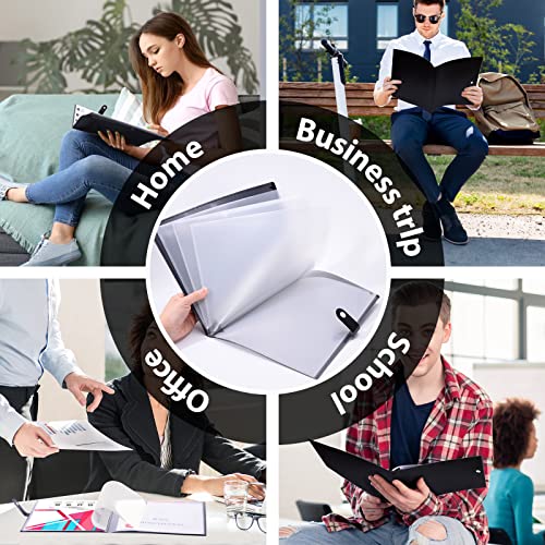 Cesil 10-Pocket File Folder, Letter A4 Paper Project Organizer Folders With Snap Button, Plastic Document Organizer For School Office Home #TOP2