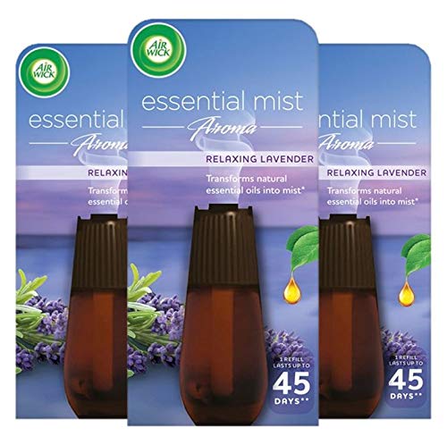Air Wick Essential Mist Aroma Diffuser, Relaxing Lavender, 20ml – Pack of 3