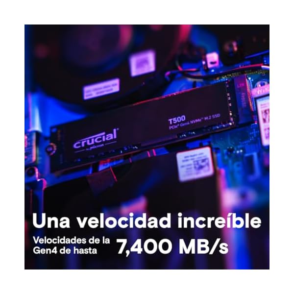 Crucial T500 SSD 500GB PCIe Gen4 M.2 Hasta 7200 MB/s - Image 3