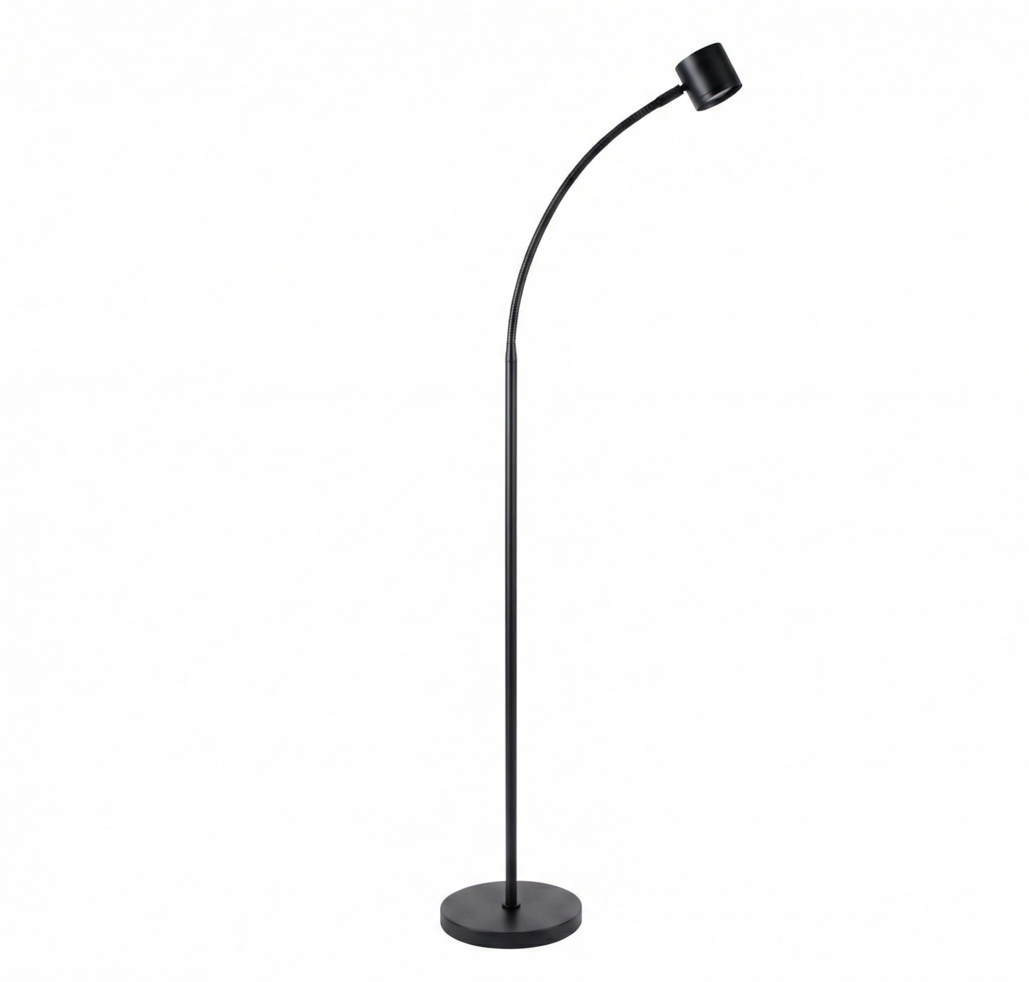 Mornington Studio Clarity Floor Standing Reading Light, Full Spectrum LED, CRI 98+, 4000K Natural White, Dimmable, Adjustable Gooseneck, for Reading, Crafting & Embroidery, 154cm (Black)