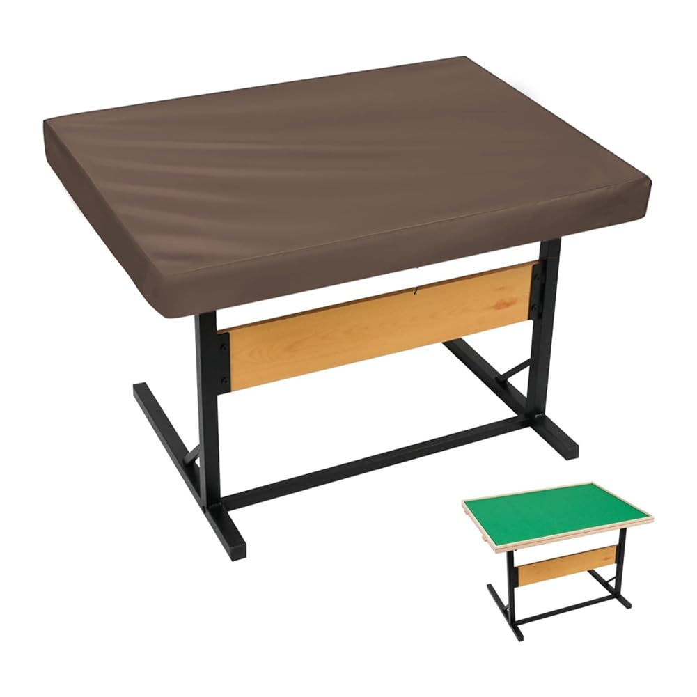 Evenoonest Puzzle Board Table Cover, Made For 1500 Piece Jigsaw Puzzles, Oxford Fabric Table Cover With Drawstring Hem And Drawer Layout(coffee 92 * 69 * 20cm)