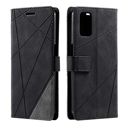 SONWO Case for Oppo A72 / Oppo A52 / Oppo A92 Case, Premium Leather Flip Wallet Case Magnetic Closure Card Slots Kickstand Phone Case for Oppo A72 / Oppo A52 / Oppo A92, Black