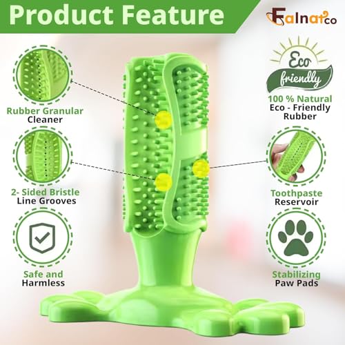 Image of Chew Toy for Dog Toothbrush Stick Dog Toys for Aggressive Chewers Interactive Toys Treats Tough Toy to Keep Them Busy Chew for Small Dogs (Green, L)
