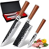 Huusk Japanese Kitchen Knife Set of 3, Professional Chef...