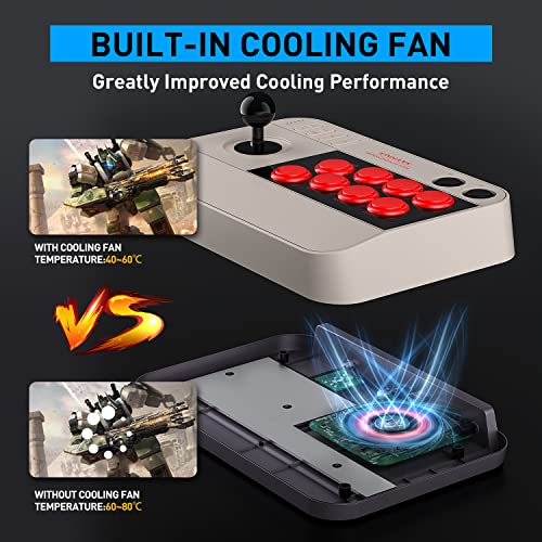 Kinhank Super Console Arcade Game Console,Arcade Stick X3 with 50000+ Game,360° 3D Joystick,Retro Game Console with 3 System,Compatible with PC/Android Phone/Raspberry Pi,Turbo,Custom Buttons - Thumbnail 5
