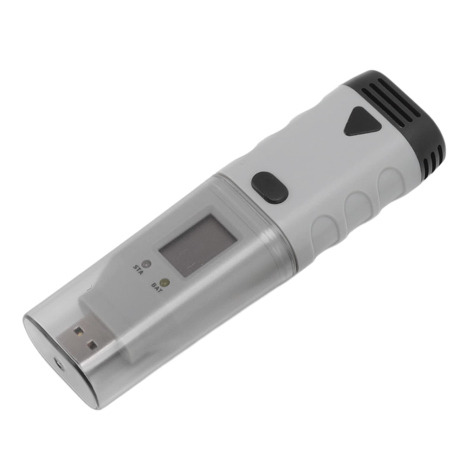 USB Temperatura Medidor de medición de humedad Higrómetro de termómetro portátil ABS para interiores al aire libre