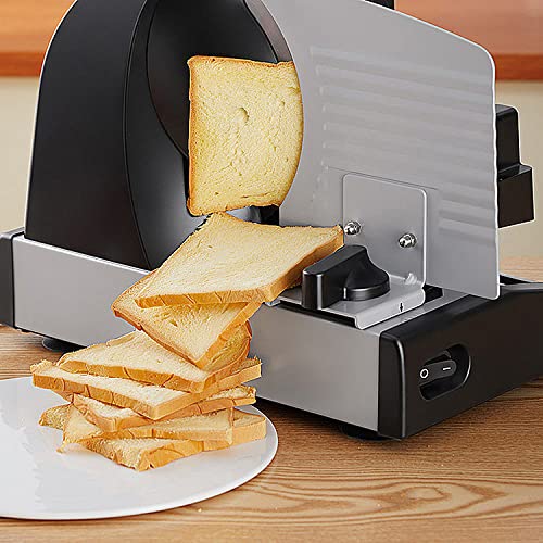 Foto von Rosenstein & Söhne Brotschneidemaschine: Elektrischer Allesschneider mit 2 Edelstahl-Klingen, 1-15 mm, 150 W (Brotschneidemaschine elektrisch, Brotmaschine, Brotschneide)