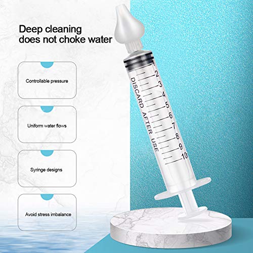 Baby Nasal Aspirator, 2 Box Professional Syringe Baby Nasal Irrigator Infant Nose Cleaner Rinsing Device with Cleanable and Reusable Silicone Nasal Suction Tip - Thumbnail 3