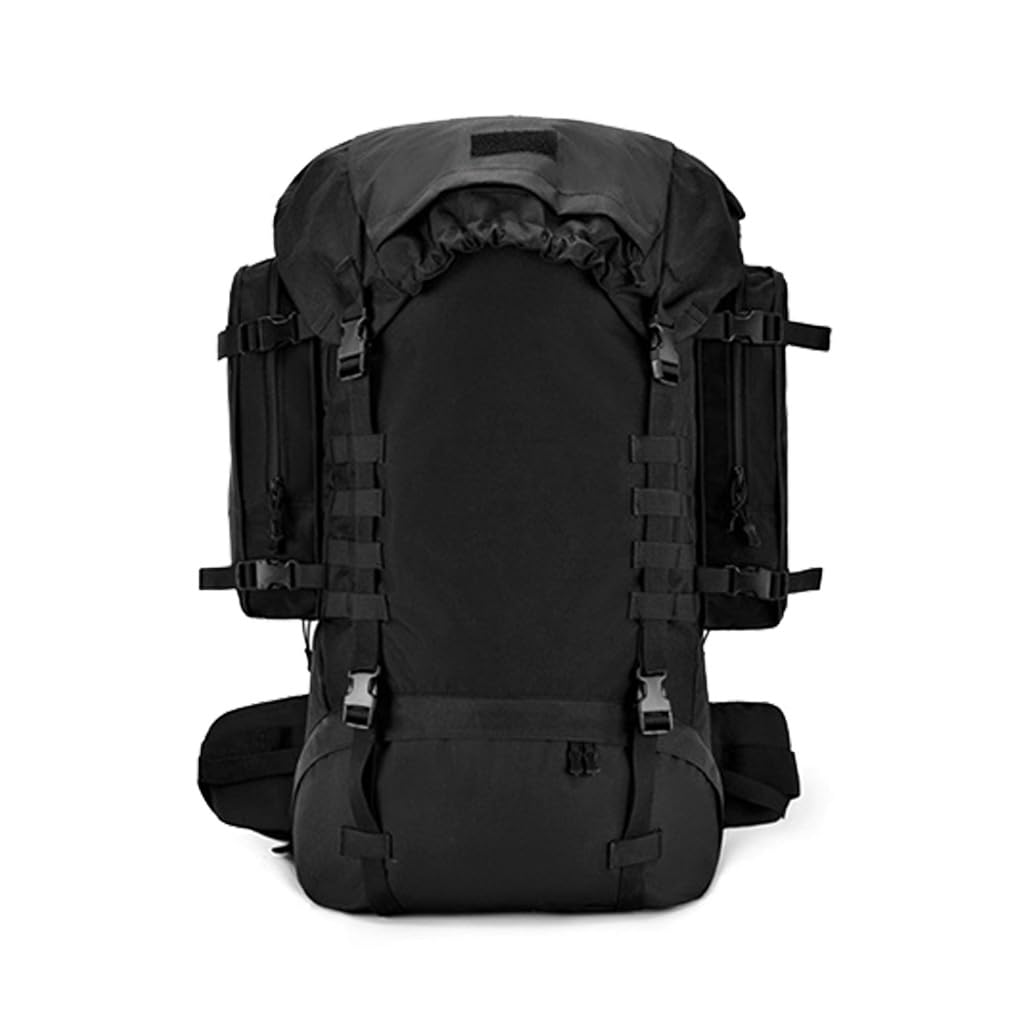 Wanderrucksack 120L Groß Trekkingrucksack Reiserucksack Outdoor Camping Rucksack Wasserdicht Wandern Rucksäcke Survival Rucksack für Camping Trekking Mountainering Schwarz