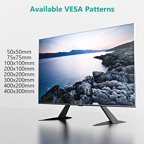 Wali Universal Tv Stand Tabletop, For Most 23 To 42 Inch Lcd Flat Screen Tv, Mounting Holes Up To 400X300Mm (Tvs002), Black #TOP6