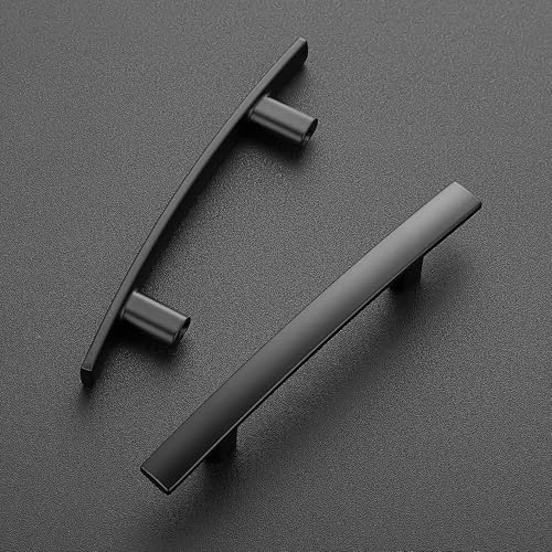 Image of Ravinte 30 Pack Cabinet Handles Matte Black Cabinet Pulls Kitchen Cabinet Handles,Curved Drawer Pulls in 7-1 /4 Inch Length with 5 Inch Hole Center Arch Kitchen Cabinet Hardware