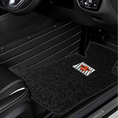 Image of NEXTA 9D Premium Custom Fitted Car Tray Mats Compatible with Nissan Gravite(Black Silver)