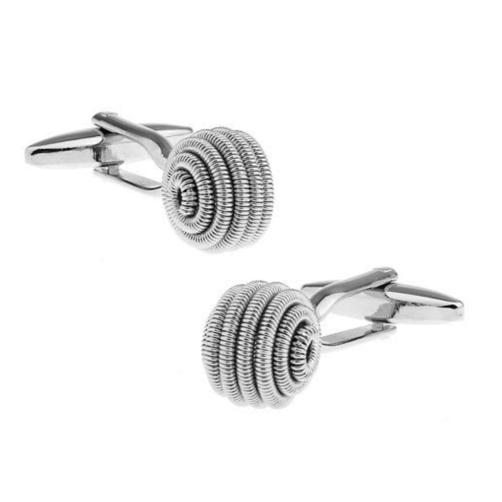The Tie Hub Silver Metallic Swirl Ball Cufflinks For Men (B0795SRPS6) Amazon Price History, Amazon Price Tracker