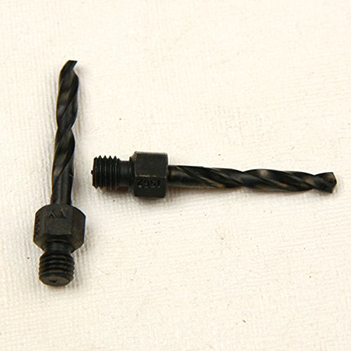 5/32 (.1562) Diameter Hss Threaded Shank Drill Bits, 1 Inch Flute Length, 1/4 X 28 Thread, Hexagon Head #TOP20