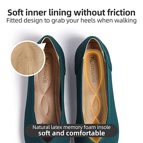 Image of Semwiss Women's Ballet Flats Comfortable Work Dressy Pointed Toe Shoes | Office-ready Comfort: Breathable Knit, Soft Memory Foam, Slip-on Lightweight, Foldable Flats for Business Casual & Formal
