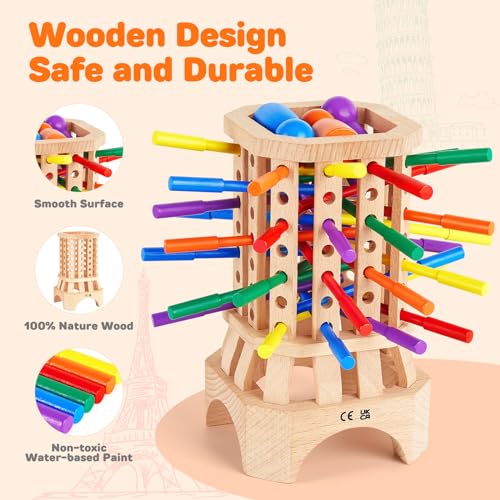 Montessori Wooden Board Game, juego de mesa educativo para niños miniatura 3