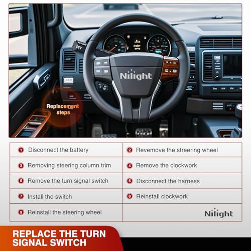 Nilight Turn Signal Switch Compatible with 2004 2005 2006 2007 2008 2009 2010 2011 2012 2013 2014 Volvo VN 2004-2015 VNL VHD 2004-2014 VNM Multifunction Combination Lever Switches by Nilight - Image 7