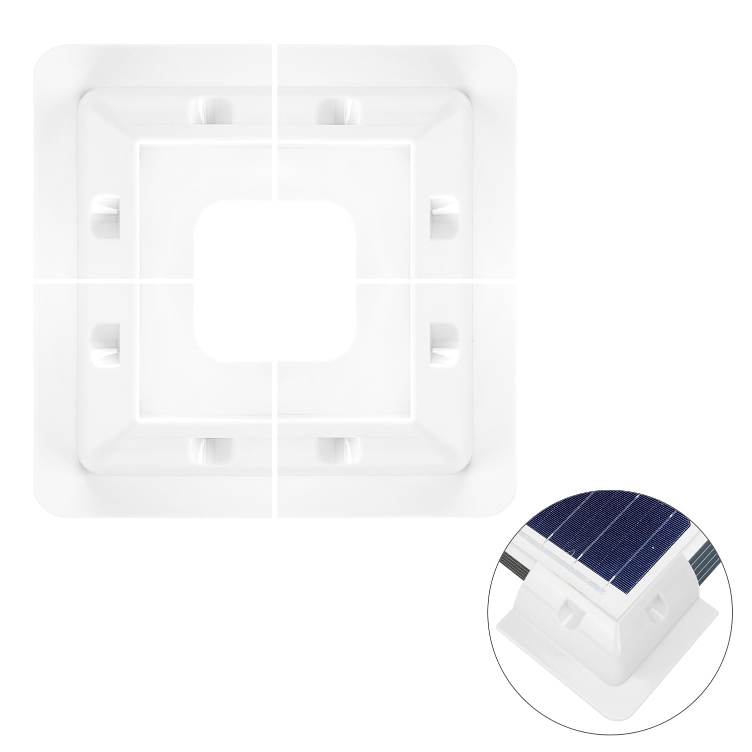 Solar Panel Holder, 4 Pieces Universal Solar Panel Mounting Bracket, Solar Panel Brackets, Kit, Roof Mounting Sun Panels For Motorhomes, Boats, Motorhomes, Caravans, Campervans, House Roof, White