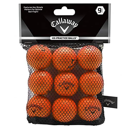 Calaway Callaway C10315 HX Soft Flight Practice Balls with Mesh Bag44 Orange Pack of 9