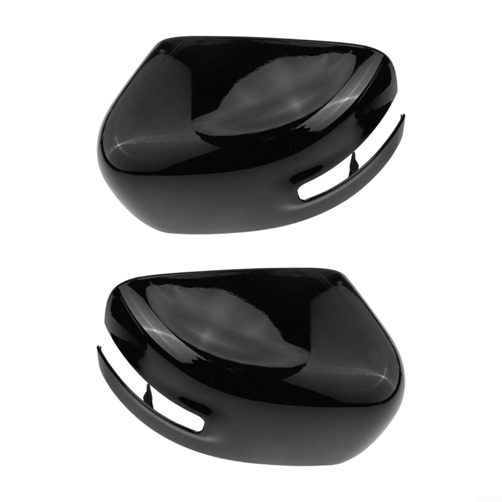 Besttoolifes Coppia di calotte per specchietto laterale di ricambio per Renegade (2015-2022), in plastica ABS nera lucida