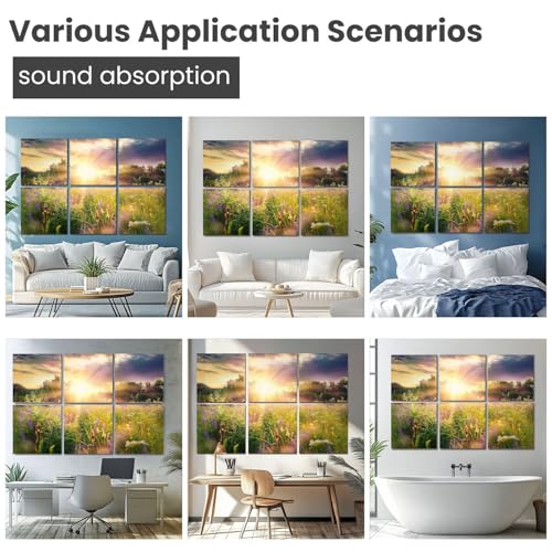 Paneles Acústicos Decorativos GAROLINAPW 72x48 pulgadas, Pack de 6 Piezas para Aislamiento Sonoro miniatura 7