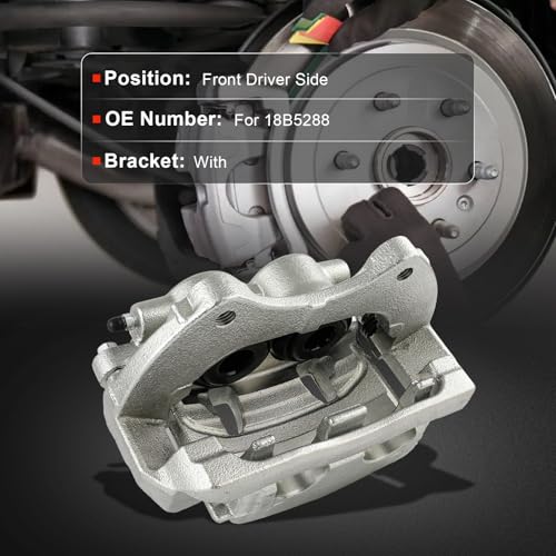 Image of cciyu Front Left Brake Caliper Assembly w /Bracket 18B5288 2010 2011 2012 2013 2014 2015 2016 For Cadillac For SRX