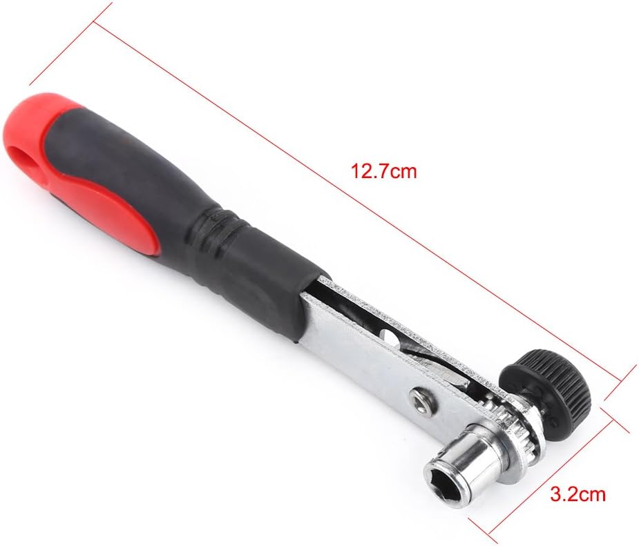 Ratchet Wrench Handle, High Hardness Durable 1/4 Inch Hex Socket Driver for Home Garage Workshop ABS Iron 5 Inch