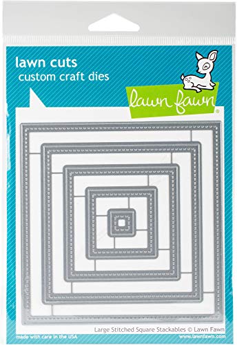Lawn Fawn Dies - Large Stitched Square Stackables (LF837)