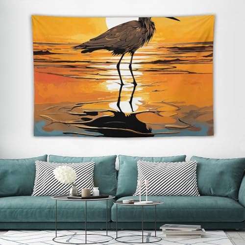 Tapisserie murale large décoration vintage animaux amusants chambre