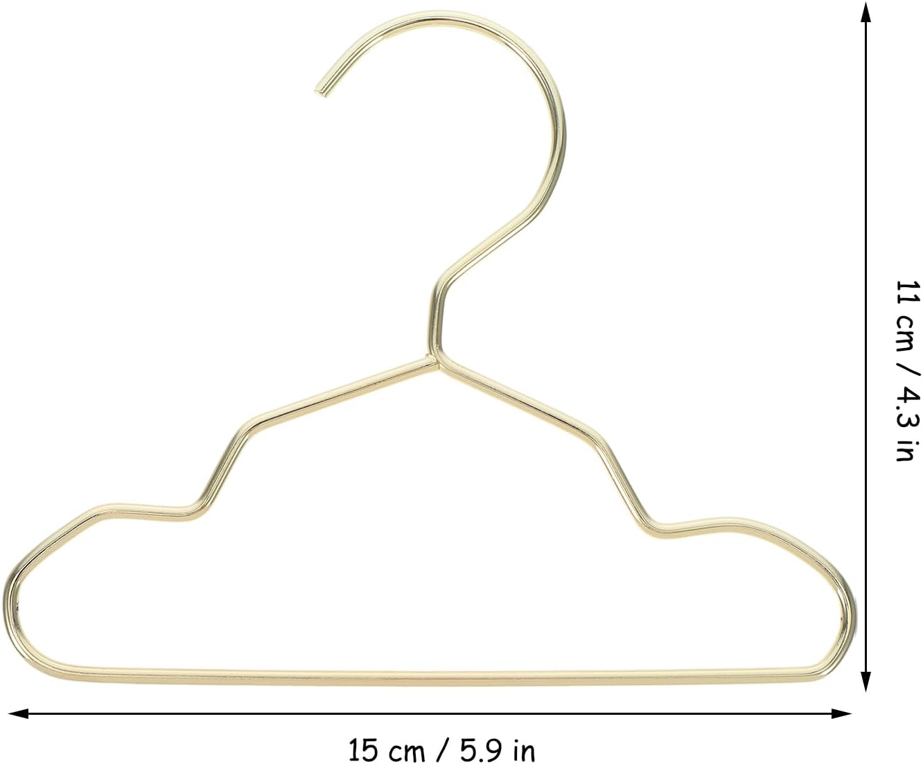 Didiseaon 10Pcs Small Dog Clothes Hangers Metal Pet Golden Mini Cat Hanger for Puppy Closet Storage, Windproof Heavy Duty Doll Garment Rack Accessories 5.9 X 4.33 Inches (Pack of 2) image 5