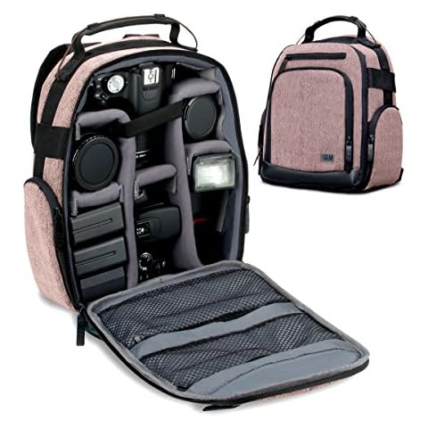USA GEAR Mochila para Cámara Portátil para DSLR con Divisores Personalizables Cover