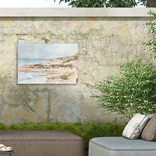 Trademark Fine Art Emma Caroline 'Neutral Seaside II' Outdoor All-Weather Wall Decor by Trademark Fine Art - Used condition - Image 4