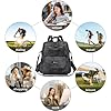 Puwuzixi Frauen Rucksack Wasserdicht Anti-Diebstahl Leichtgewicht PU Mode Reisen Mehrzweck Cabrio Geldbörse Umhängetasche Handtasche Rucksack(Black) #5