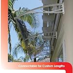 ADVANING DA4731 PWS1N PN Series Crystal Polycarbonate DoorWindow Awning Ideal for Rain Snow and UV Protection 47W x 31D ClearWhite Brackets