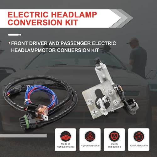 Image of Electric Headlight Motor Conversion Kit - 2PCS Front Left & Right Compatible with Chevrolet Corvette C3 (1968-1982) Headlight Motor -Replaces OE#914015
