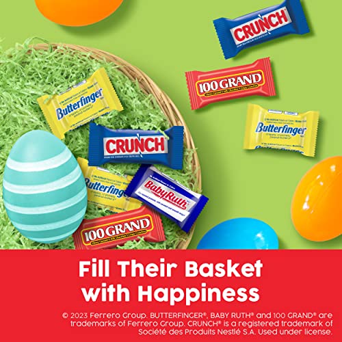 Butterfinger And Co. Bulk Chocolatey Candy Bag, Mix Of Fun Size Butterfinger, Crunch, Baby Ruth And 100 Grand Milk Chocolatey Bars, Easter Basket Stuffers, 39.8 Oz, 70 Count #TOP1