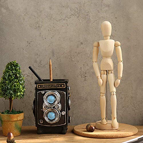 Image of deziine 20 cm Wooden Human Art Drawing Flexible Joints Mannequin Manikins Figures Doll Model for Artists Sketch Charcoal Home Desk Decoration Children Toys