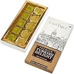 Eastanbul Premium Dubai Style Délice turc avec remplissage de Dubaï, 8.8oz, Pistachio et Knafeh Marhamlow rempli, Lokum, boîte-cadeau, Candy internationale (sans chocolat)