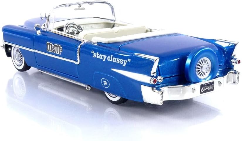 Jada Toys M&M's 1:24 1956 Cadillac El Dorado Die-cast Car w/ 2.75" Blue Figure, Toys for Kids and Adults