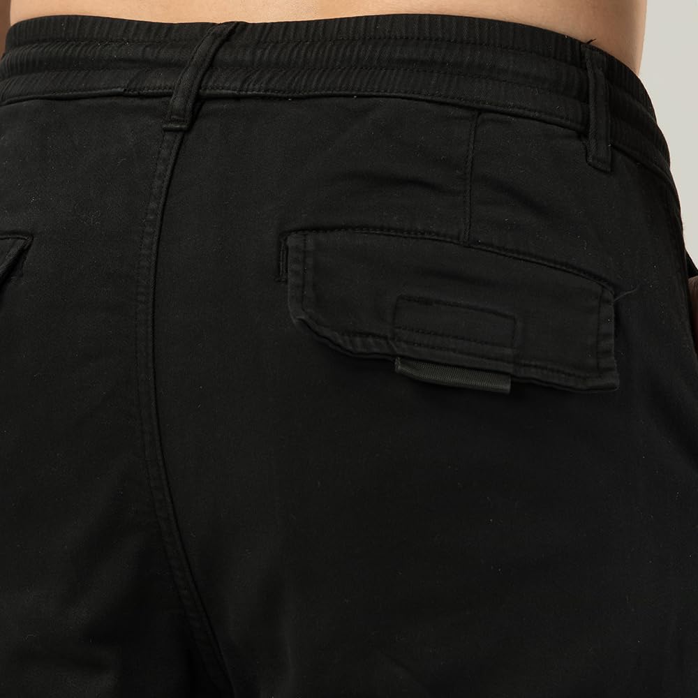 TONY BACKER Pantaloni Cargo Uomo in Maglia di Cotone Multitasche Laterali Casual e Chiusura Coulisse e i Lacci nella Vita 7905