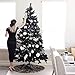 SHATCHI 7ft/2.1m Alaskan Pine Black Artificial Christmas Tree Bushy 800 Tips Xmas Home Decorationations Decorations, PVC, 210cm
