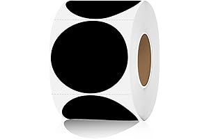 STARLIBOO Black Dot Stickers, 2 Inch Black Circle Stickers For Labelling, Office,...