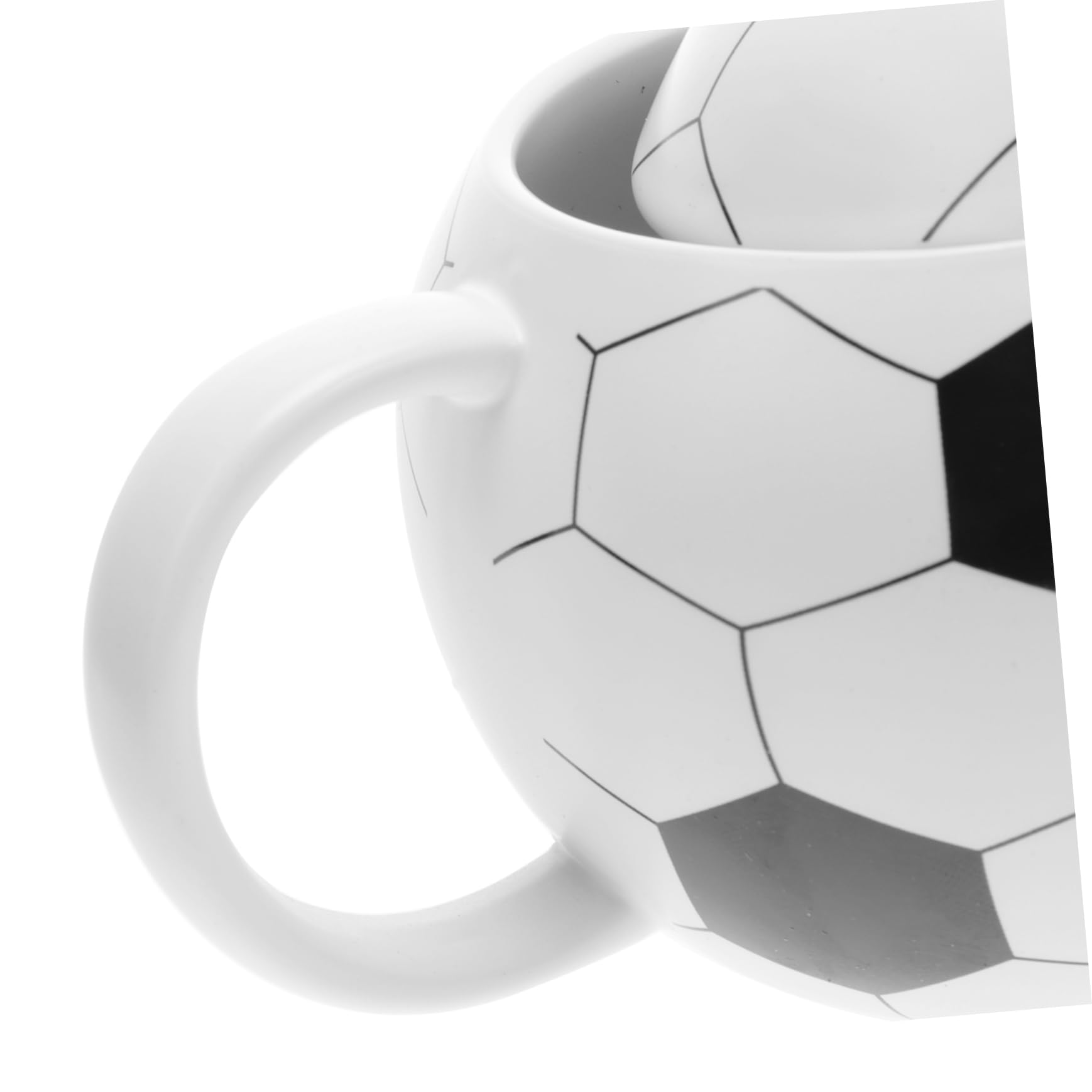 Didiseaon 1set Tazza Da Caffè Ceramica Tema Calcio Con Cucchiaio Di Stile Elegante e Dettagli Curati Per Tè Latte e Bevande Perfetta Per Appassionati Di Sport e Regali Unici
