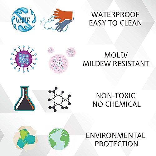 Libaoge White Shower Curtain Sets Winter Snowman And Shiny Snowflake Grey Soap Free Waterproof Fabric Polyester Shower Curtain - Come With Hooks 72" W X 72" H #TOP4